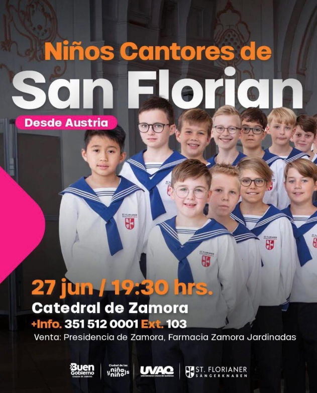 Buen Gobierno invita al concierto de los “Niños Cantores de San Florián” en Zamora