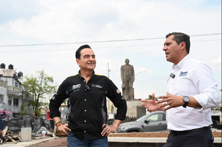 Carlos Soto Delgado supervisa rehabilitación del Monumento a Juárez; registra 75 por ciento de avance